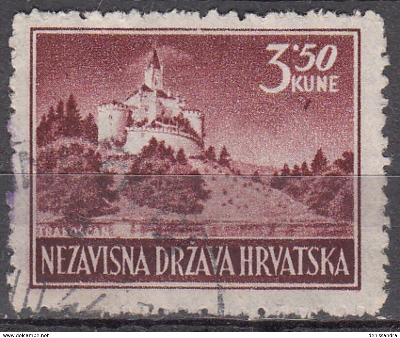 Hrvatska 1943 Michel 98AA O Cote (2006) 0.70 Euro Château De Trakoscan Cachet Rond - Croatie