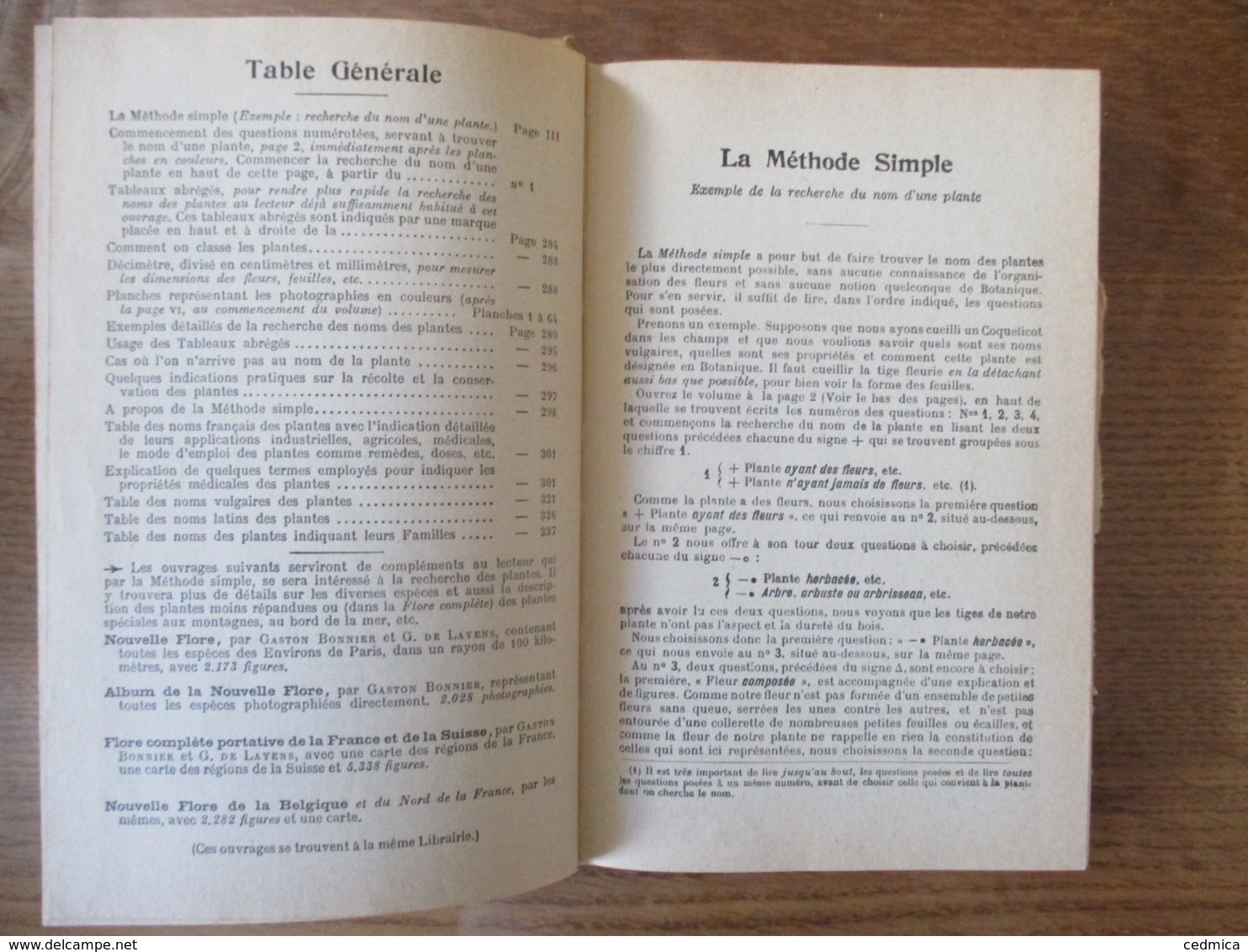 LES NOMS DES FLEURS TROUVES PAR LA METHODE SIMPLE GASTON BONHEUR 338 PAGES 372 PHOTOGRAPHIES EN COULEURS 2715 FIGURES EN - Scienza