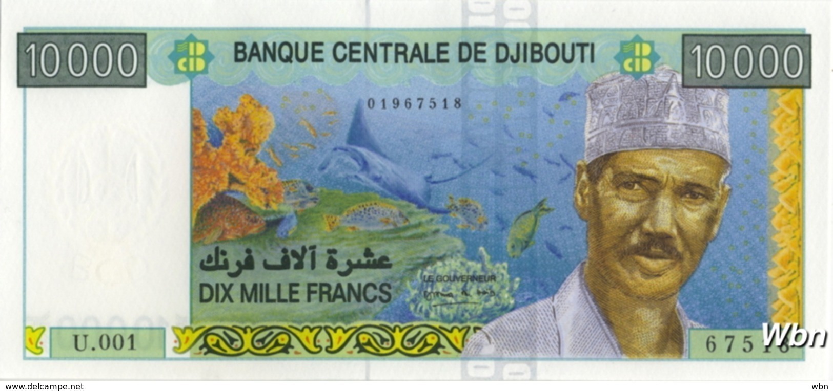 Djibouti 10000 Francs (P45) -UNC- - Djibouti