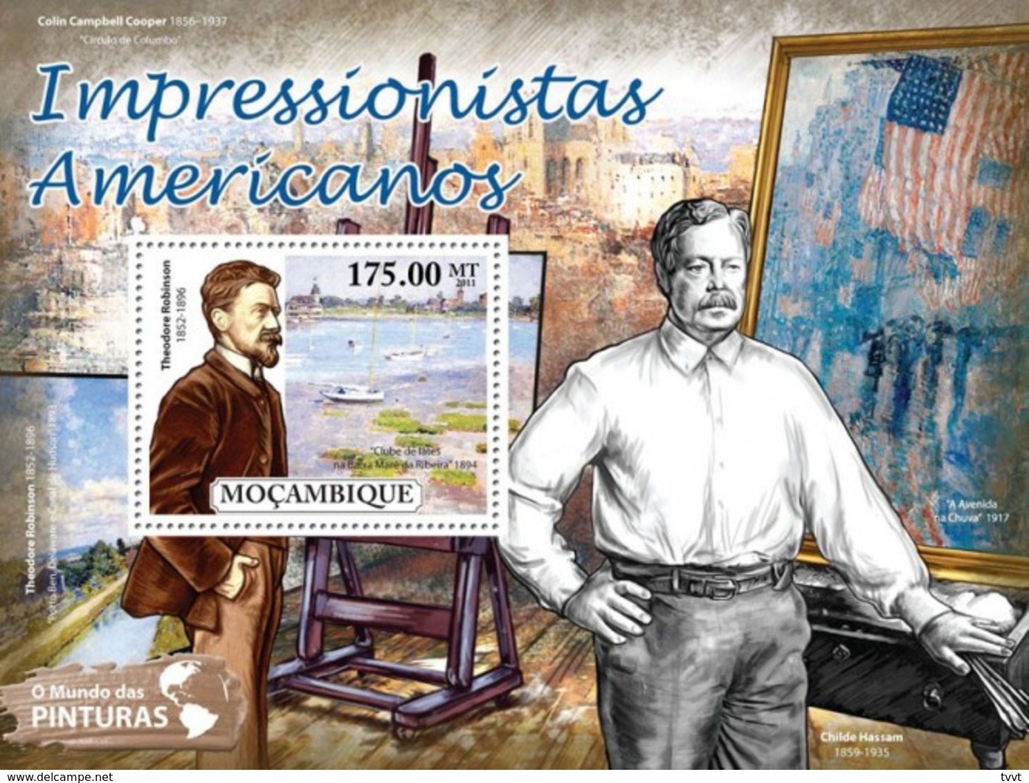 Mozambique, 2011. [moz11529] American Impressionists (s\s+block) - Impressionismus