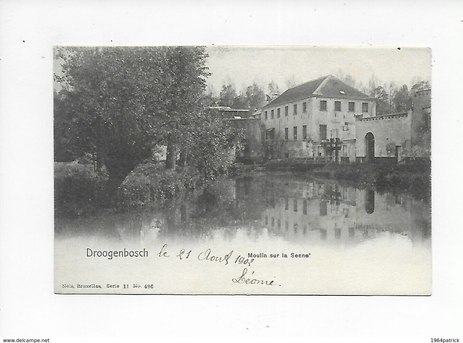 DROGENBOS  1902  DROOGENBOSCH  MOULIN SUR LA SENNE   NELS SERIE 11 N° 495 - Drogenbos