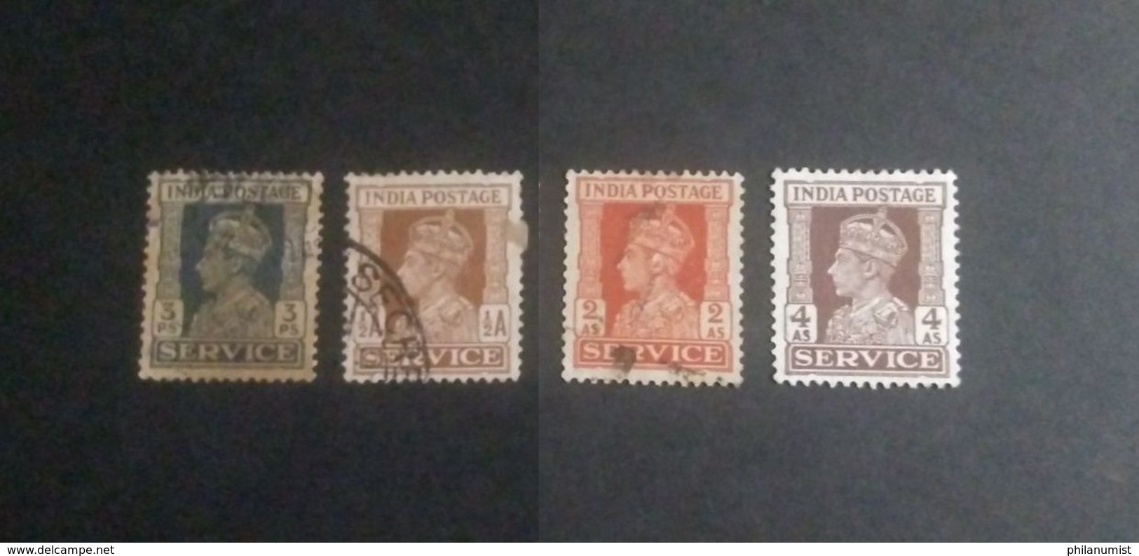INDIA GEORGE VI OFFICIAL SERVICE STAMPS USED LOOK !! - 1936-47 King George VI