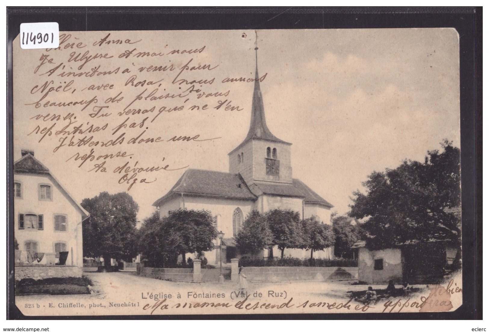 FONTAINES - L'EGLISE - B ( 4 COINS BISAUTES ) - Fontaines