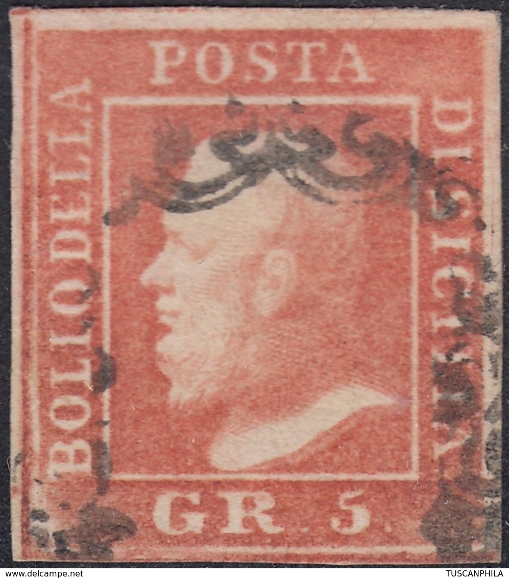 Sicilia, 5 Gr II Tav. Vermiglio N.11 Pos.2 , Certificato Vaccari + AD Cv 5500 - Sicile