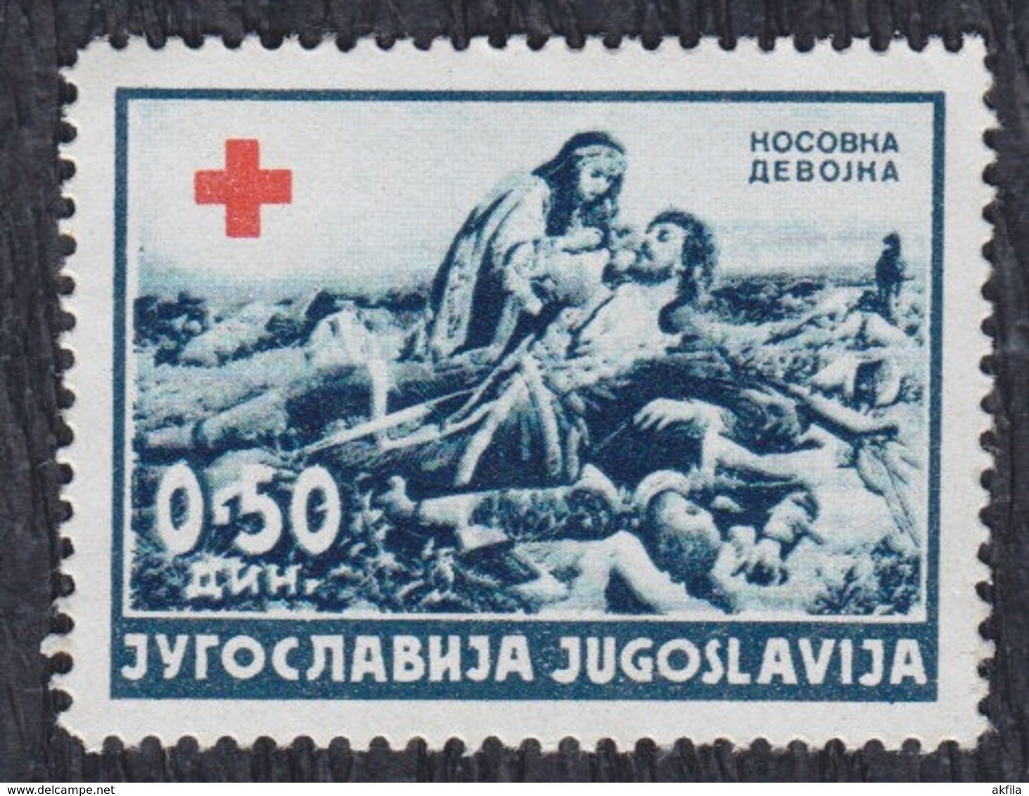 Yugoslavia 1940 Red Cross Surcharge Changed Colour, MNH (**) Michel 4 - Segnatasse
