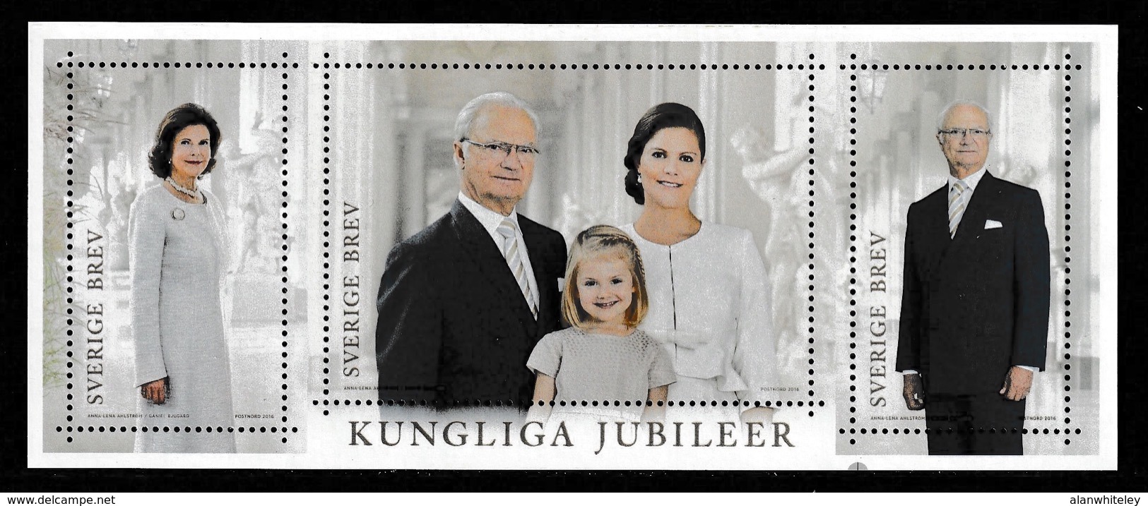 SWEDEN 2016 Royal Anniversaries/Kungliga Jubiléer: Miniature Sheet UM/MNH - Blocks & Kleinbögen