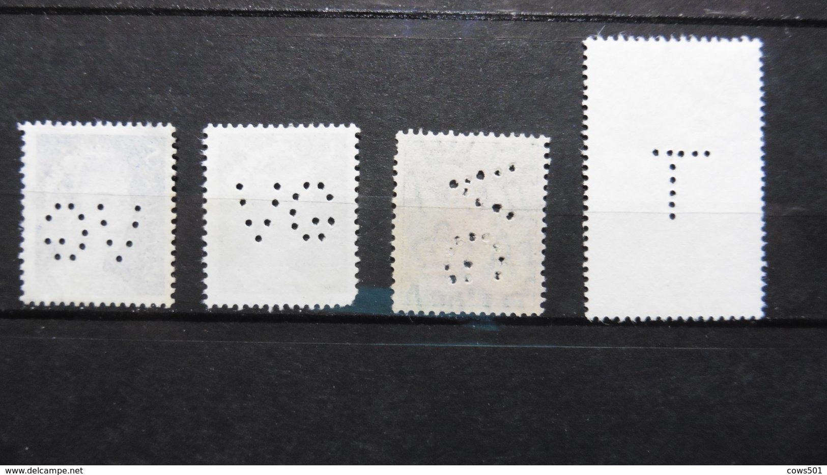 Océanie > Australie > Perfins : 4 Timbres Perforés Oblitérés - Perfins