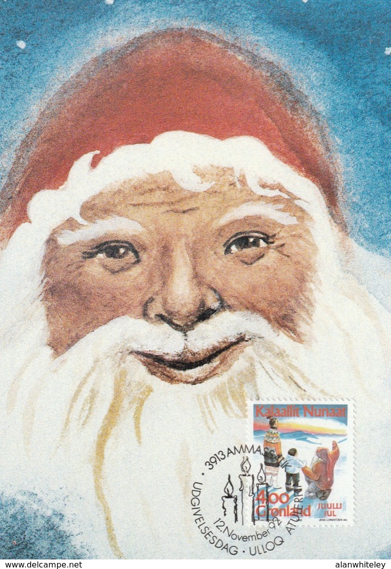 GREENLAND 1992 Christmas: Maximum Card CANCELLED - Cartes-Maximum (CM)
