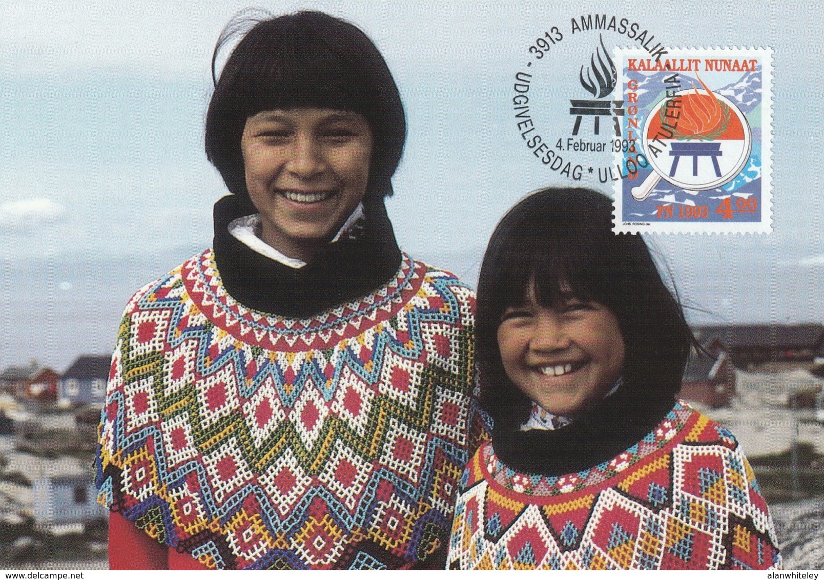 GREENLAND 1993 UN Year Of Indigenous Peoples: Maximum Card CANCELLED - Cartoline Maximum