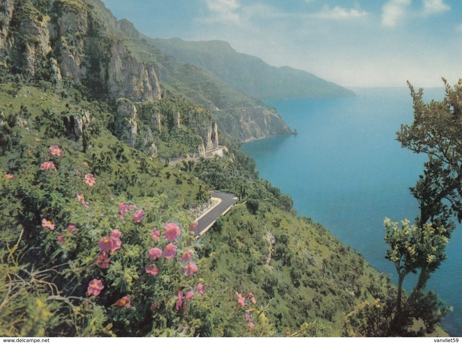 POSITANO-SALERNO-STRADA PANORAMICA-CARTOLINA VERA FOTOGRAFIA VIAGGIATA IL 17-4-1976 - Salerno