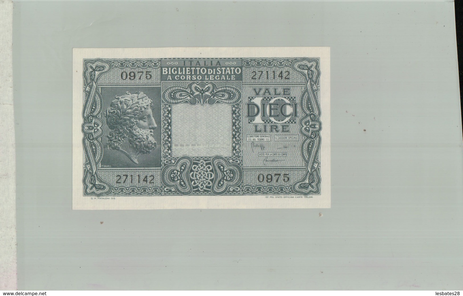 Billet De Banque  ITALIE  De 10 Lire 1944     Sept 2019  Alb Bil - Italië– 5 Lire