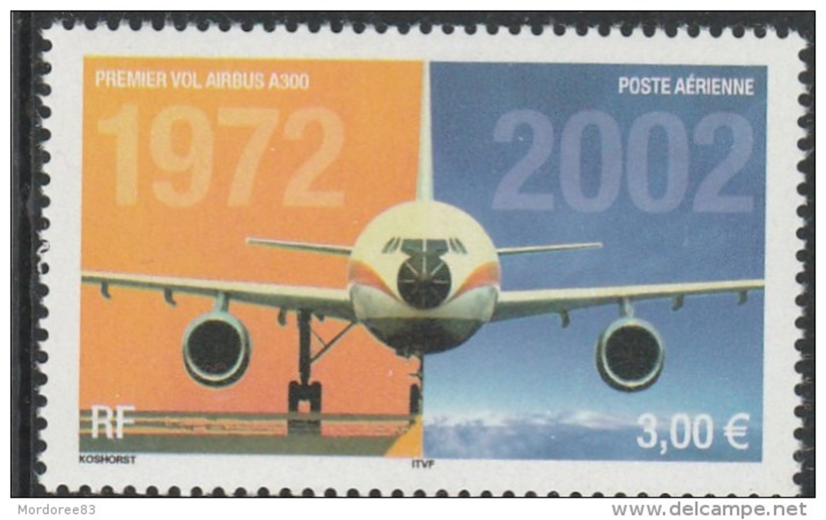 FRANCE 2002 AIRBUS A300 NEUF**  YT PA65 - PA 65               - - 1960-.... Postfris