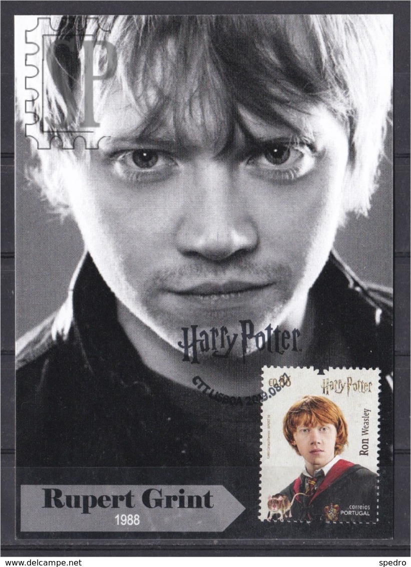 Portugal 2019 Harry Potter Maximum Ron Weasley Rupert Grint Actor Cinema Kino Film Acteur Attore Maxicard Postal Maximo - Cinema