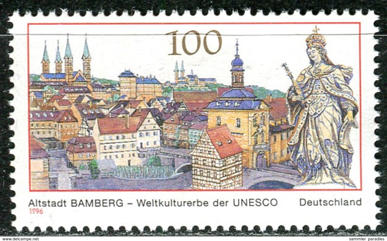 BRD - Mi 1881 - ** Postfrisch (B) - 100Pf       Altstadt Bamberg - Ungebraucht