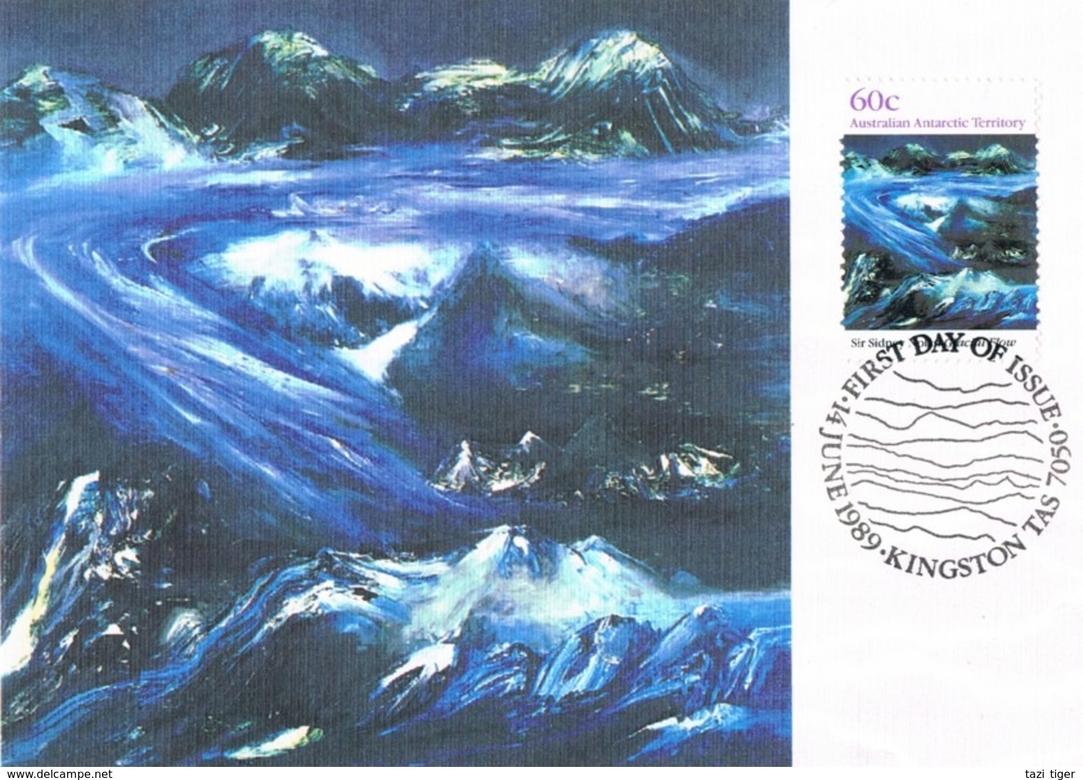 AUSTRALIAN ANTARCTIC TERRITORY • 1989 • NOLAN ANTARCTIC LANDSCAPES MAXIMUM CARD SET OF 4 - Cartes-maximum