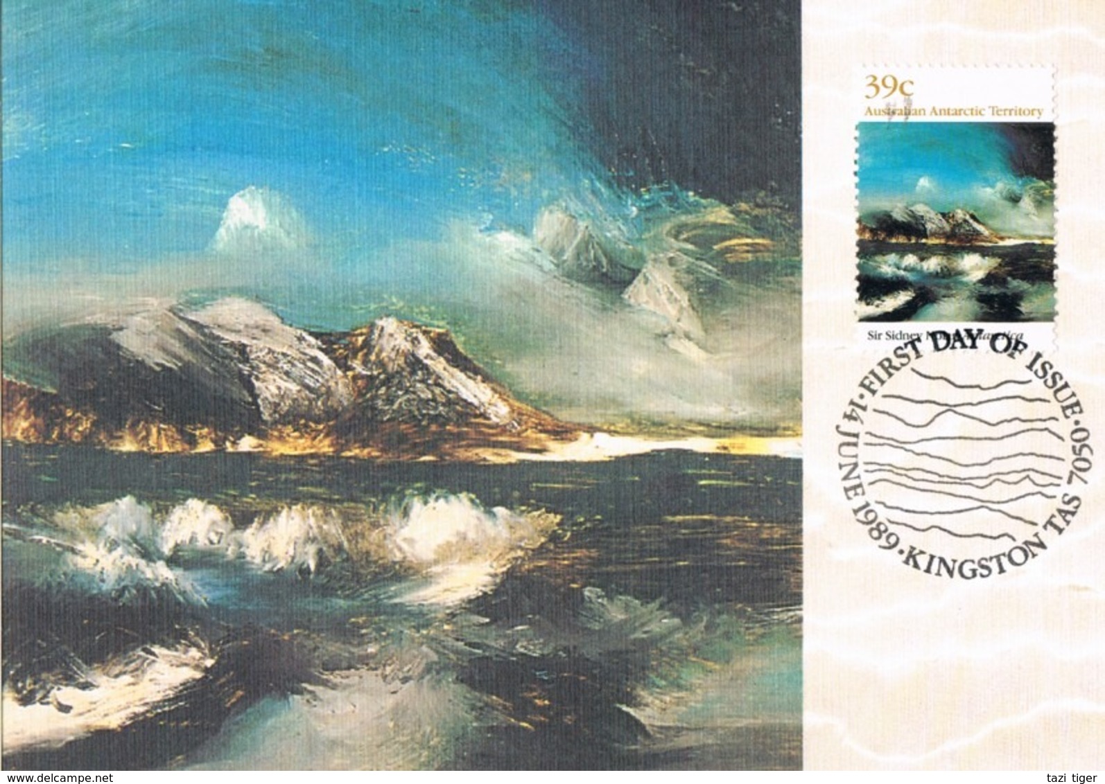 AUSTRALIAN ANTARCTIC TERRITORY • 1989 • NOLAN ANTARCTIC LANDSCAPES MAXIMUM CARD SET OF 4 - Cartoline Maximum