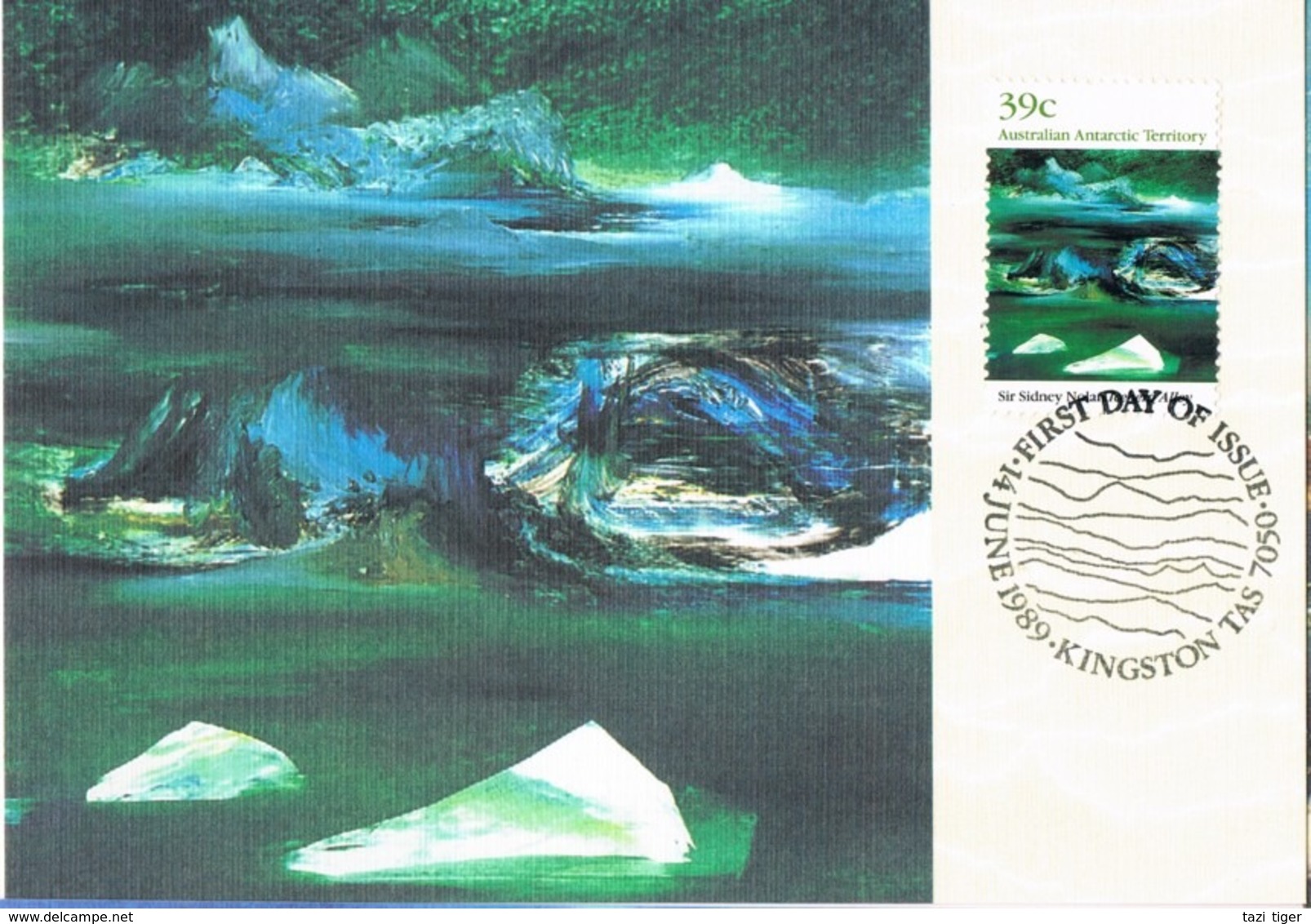 AUSTRALIAN ANTARCTIC TERRITORY • 1989 • NOLAN ANTARCTIC LANDSCAPES MAXIMUM CARD SET OF 4 - Tarjetas – Máxima