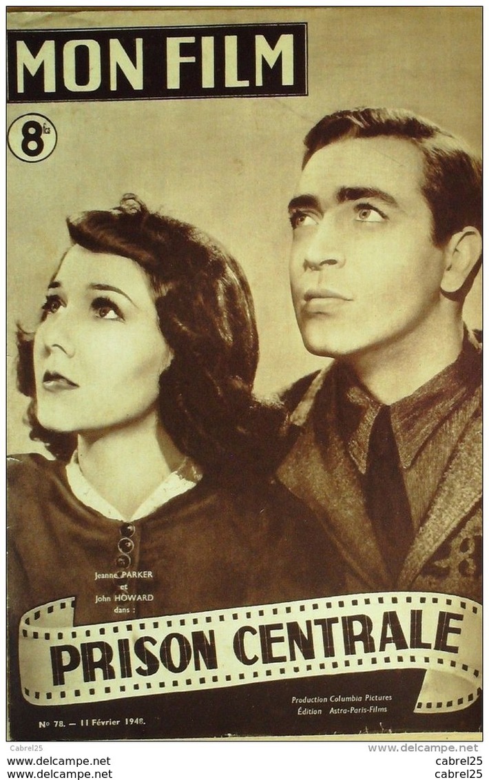 CINEMA-PRISON CENTRALE-JEANNE PARKER-JOHN HOWARD-ROBERT BARRAT-MF 78-1947 - Cinéma