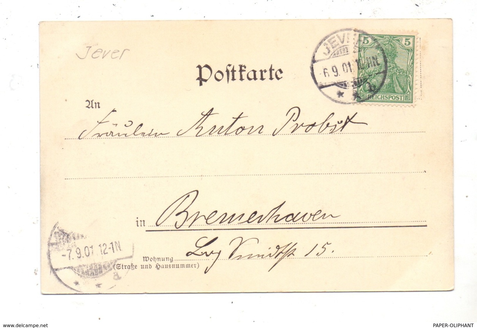 2942 JEVER, Schloß, 1901, Color - Jever