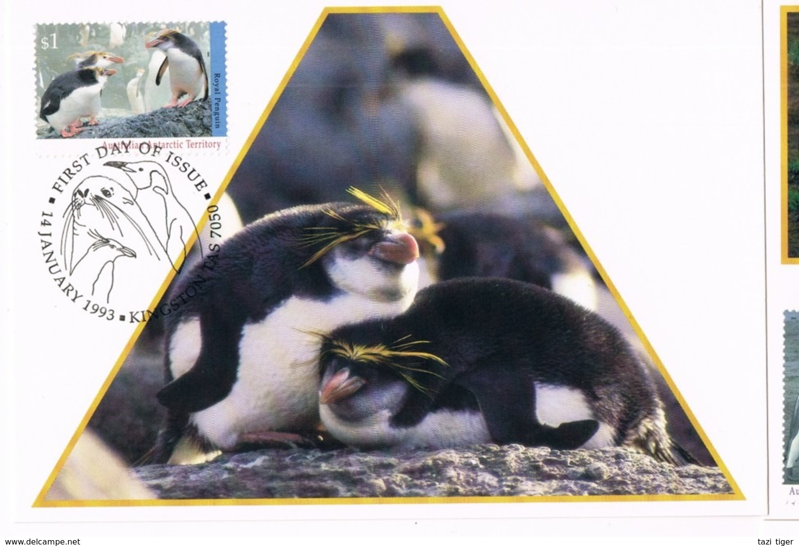 AUSTRALIAN ANTARCTIC TERRITORY • 1993 • REGIONAL WILDLIFE II • MAXIMUM CARD SET OF 3 - Maximumkarten