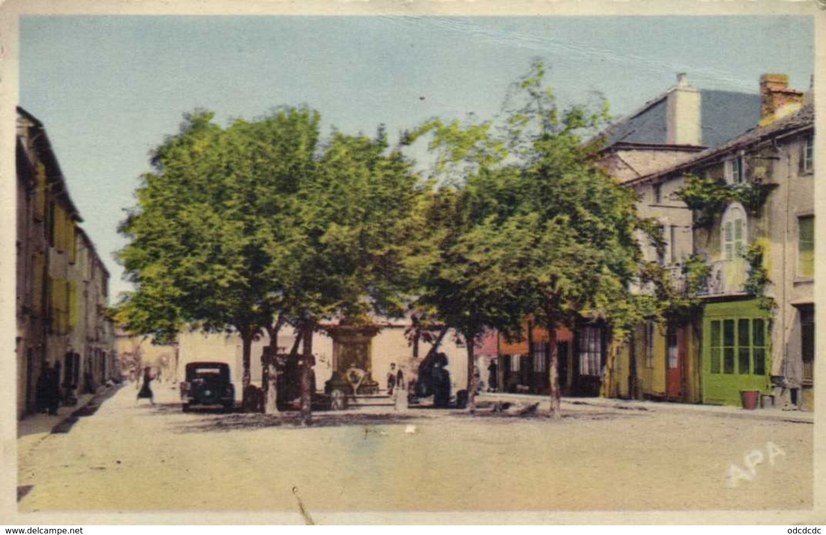 REQUISTA  Place Du Monument Voiture Colorisée RV Timbre 1F50 - Sonstige & Ohne Zuordnung