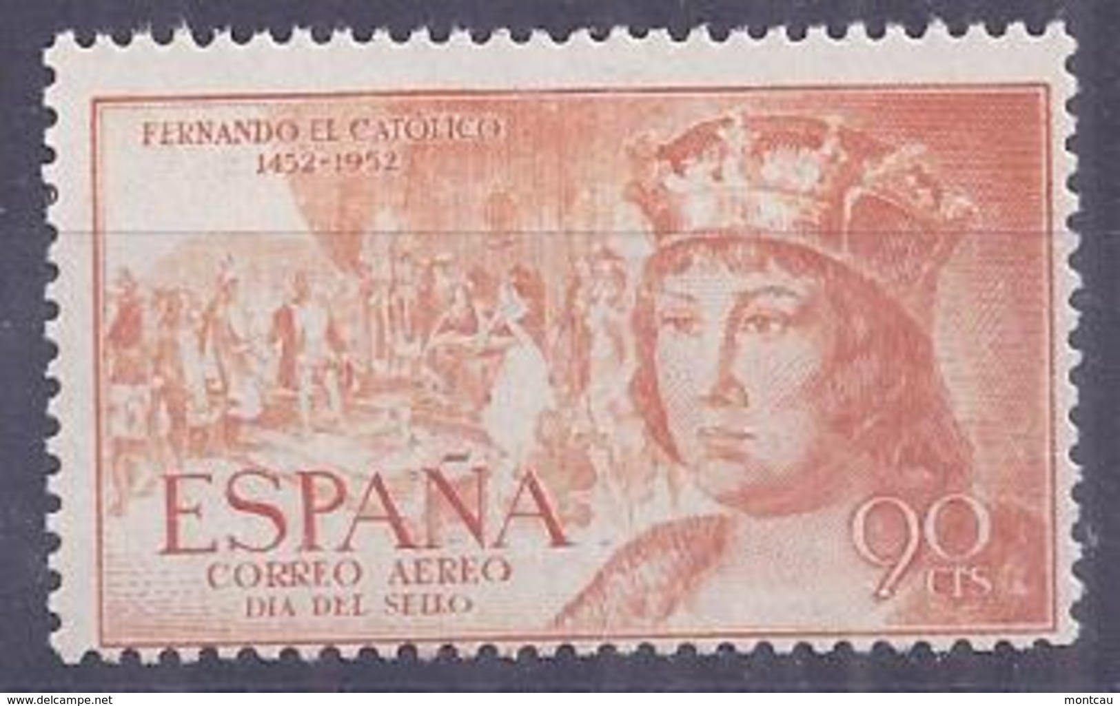 Spain 1952. Fernando 90 Cts S/fij. Ed 1112 (**) - Nuevos