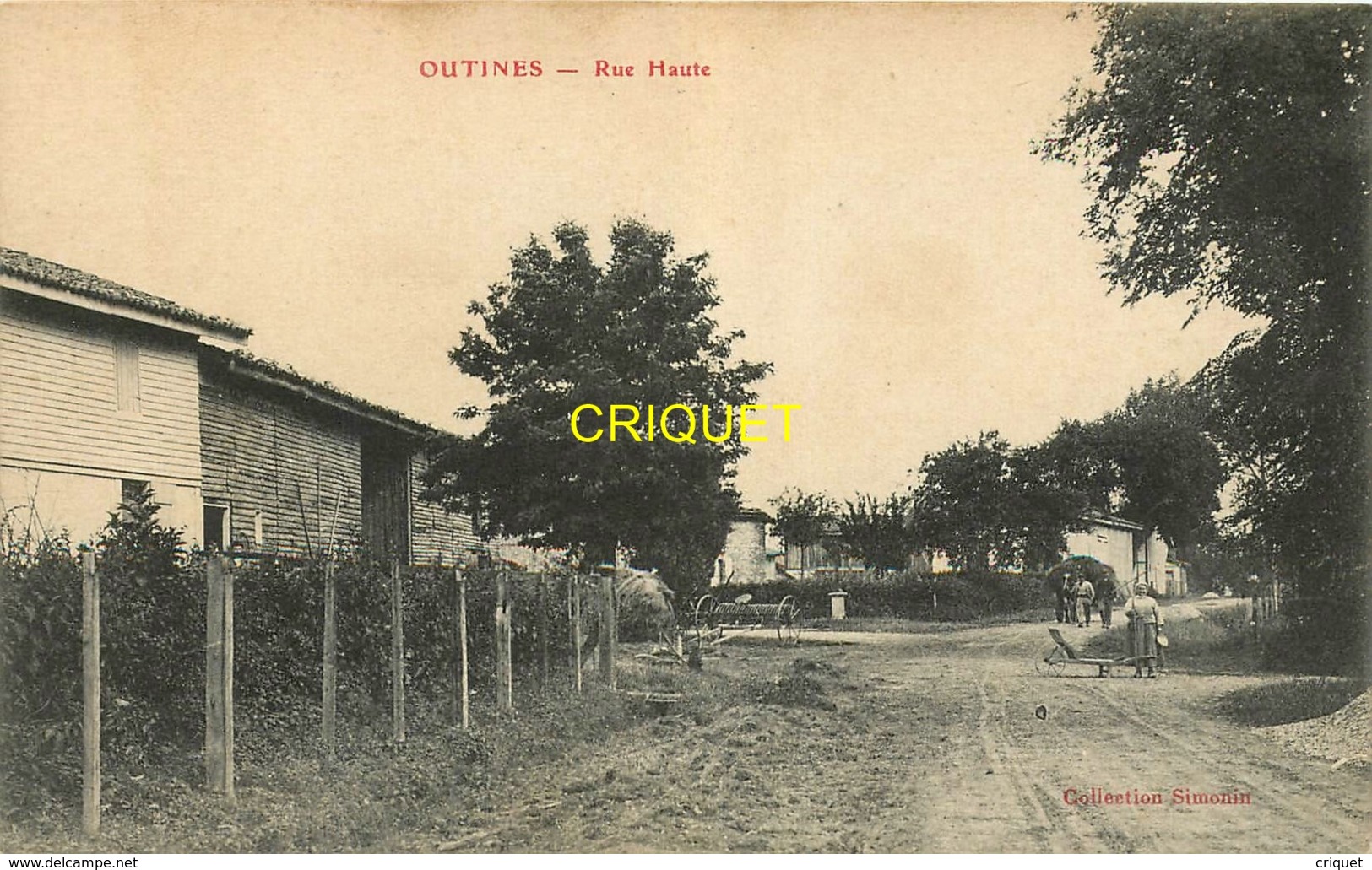 51 Outines, Rue Haute, écrite Par Un Poilu, 1915 - Autres & Non Classés