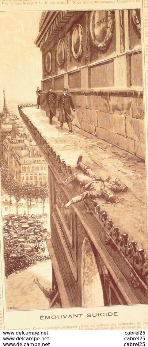 LE PETIT PARISIEN-1903-777-MARSEILLE (13)  PRISON MASSOT-ARC TRIOMPE/SUICIDE THIEBAUT PARIS 8 - Le Petit Parisien