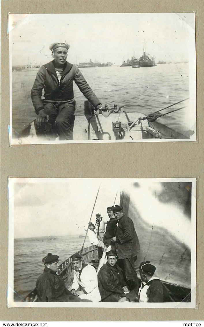 BREST - école Navale,bateaux De Guerre (photos En 1918, Format 8,2cm X 5,6cm) - Bateaux