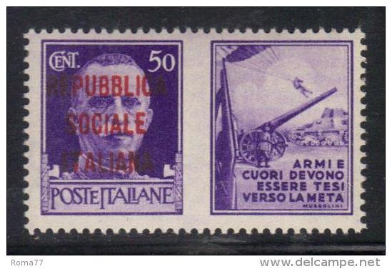 Z997A - RSI , Propaganda Di Guerra " Armi E Cuori..." : Il 50 Cent Violetto ** MNH - War Propaganda