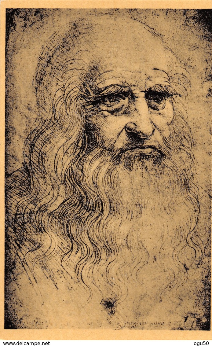Léonard De Vinci (Turin - Palais Royal) - Portrait De L'artiste - Peintures & Tableaux