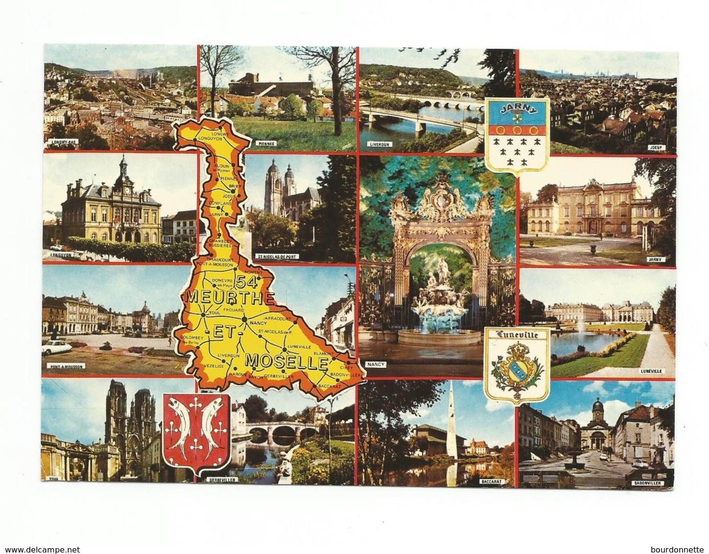 54-Carte Contour Géographique Du Département De MEURTHE ET MOSELLE - Cartes Géographiques