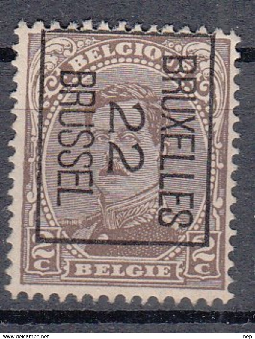BELGIË - PREO - 1922 - Nr 58 B - BRUXELLES "22" BRUSSEL - (*) - Typos 1922-26 (Albert I.)