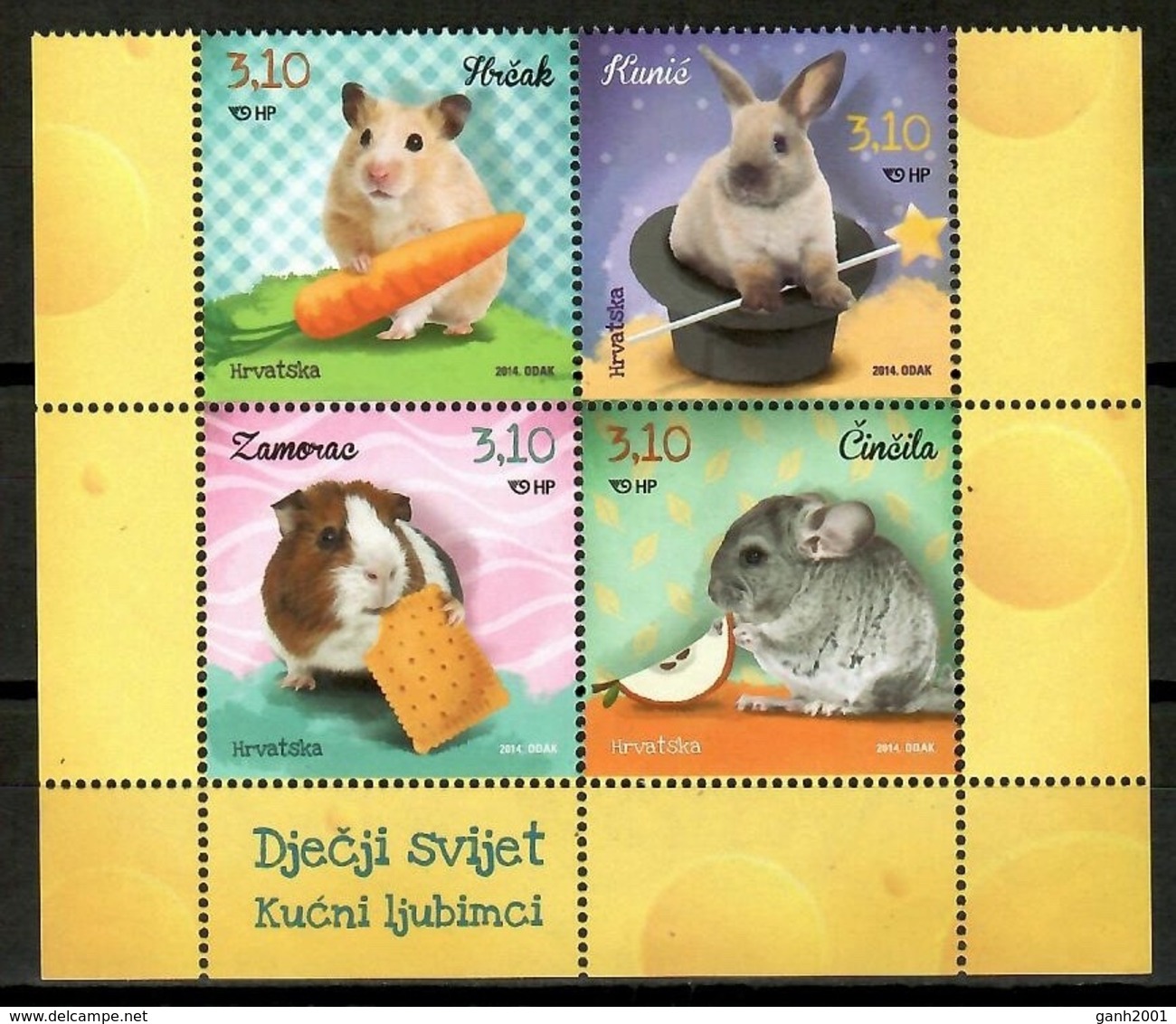 Croatia 2014 Croacia / Mammals Rodents Rabbit Hamster MNH Mamiferos Roedores Säugetiere / Cu14632  36-3 - Roedores