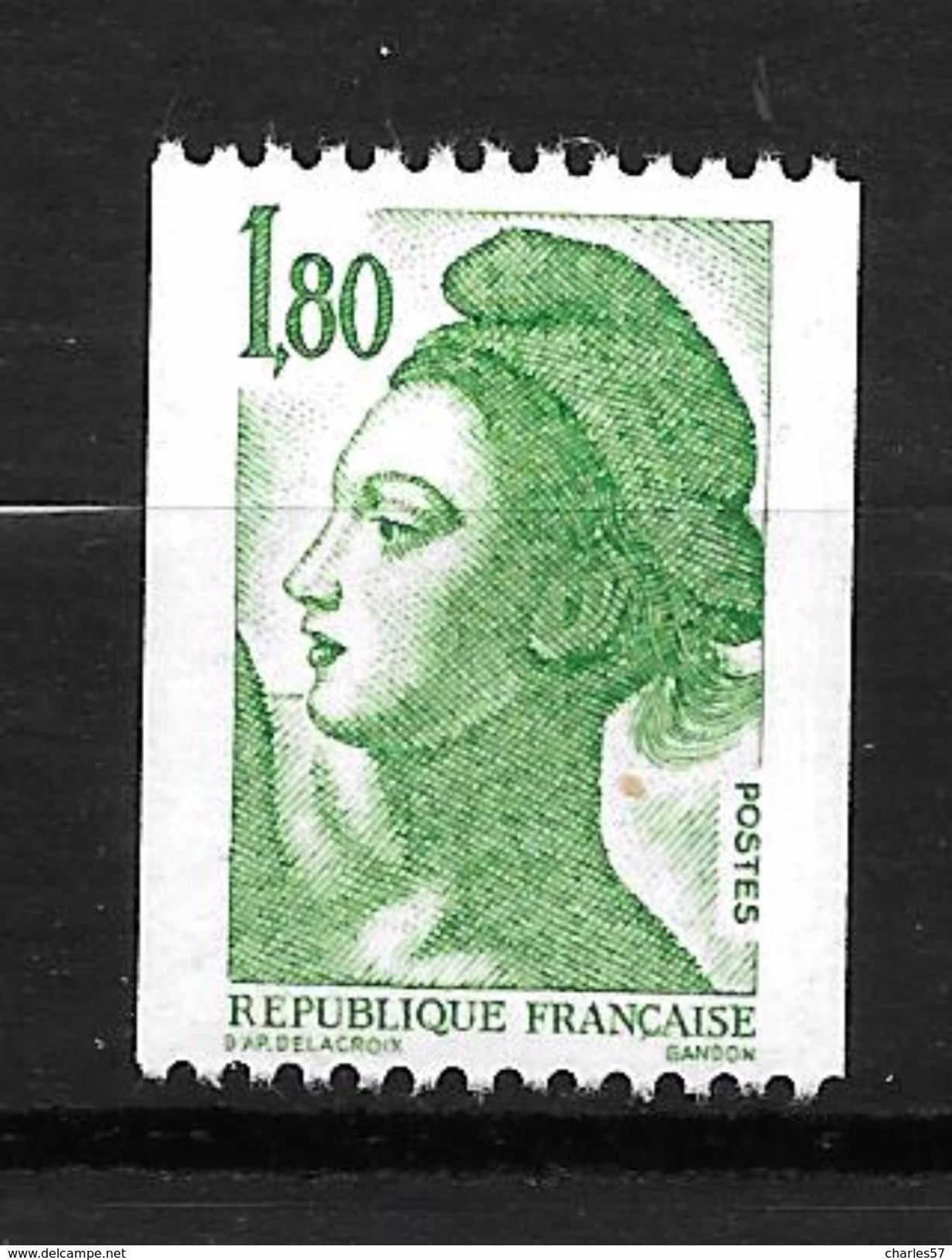 France "Liberté N°2378** (1,80 Vert Roulette) - Neufs