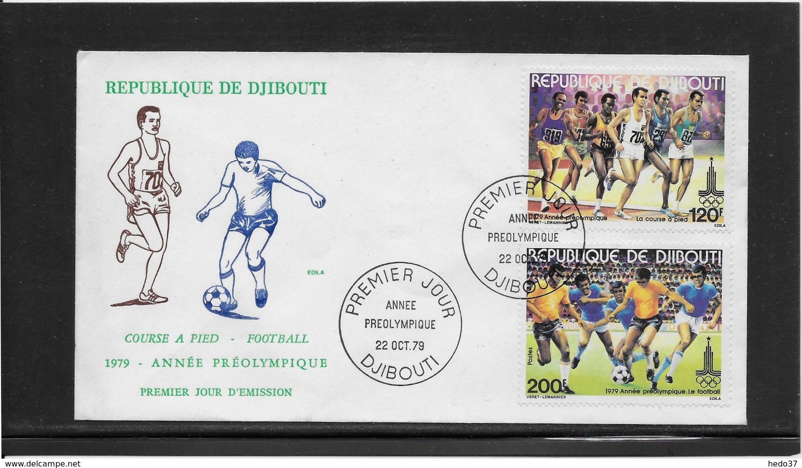 Thème Football - Djibouti Enveloppe - Storia Postale