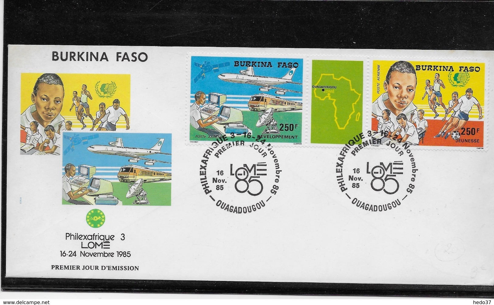 Thème Football - Burkina Faso Enveloppe - Storia Postale