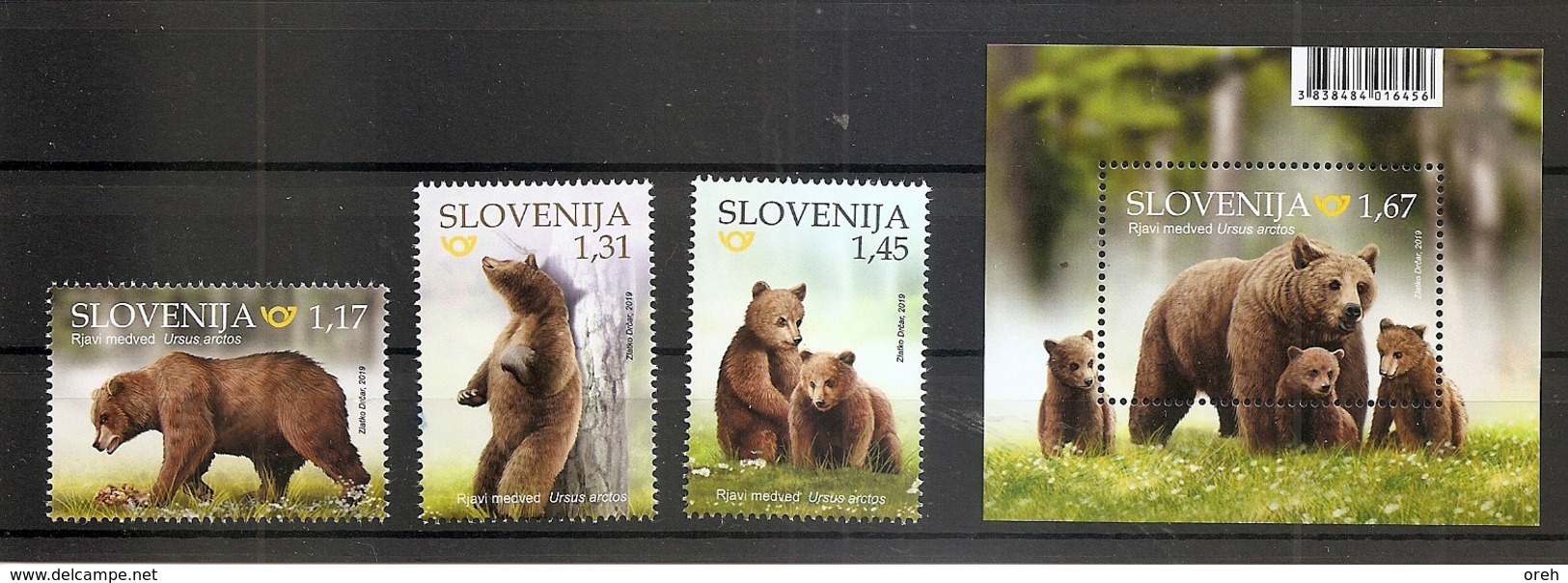 SLOVENIA  2019,FAUNA,BROWN BEER,BRUNBAR,BLOCK,MNH - Slowenien