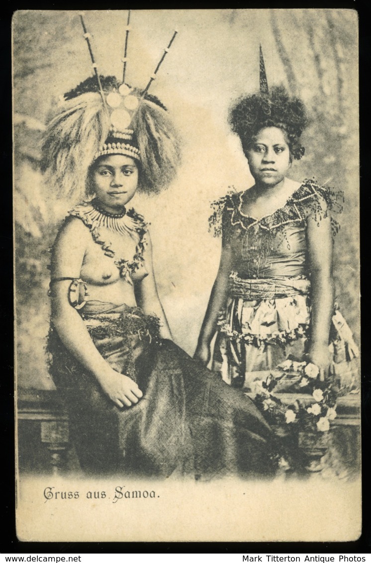 Postcard - SAMOA Oceania - Samoan Chiefs - C.1907 - Samoa Americana