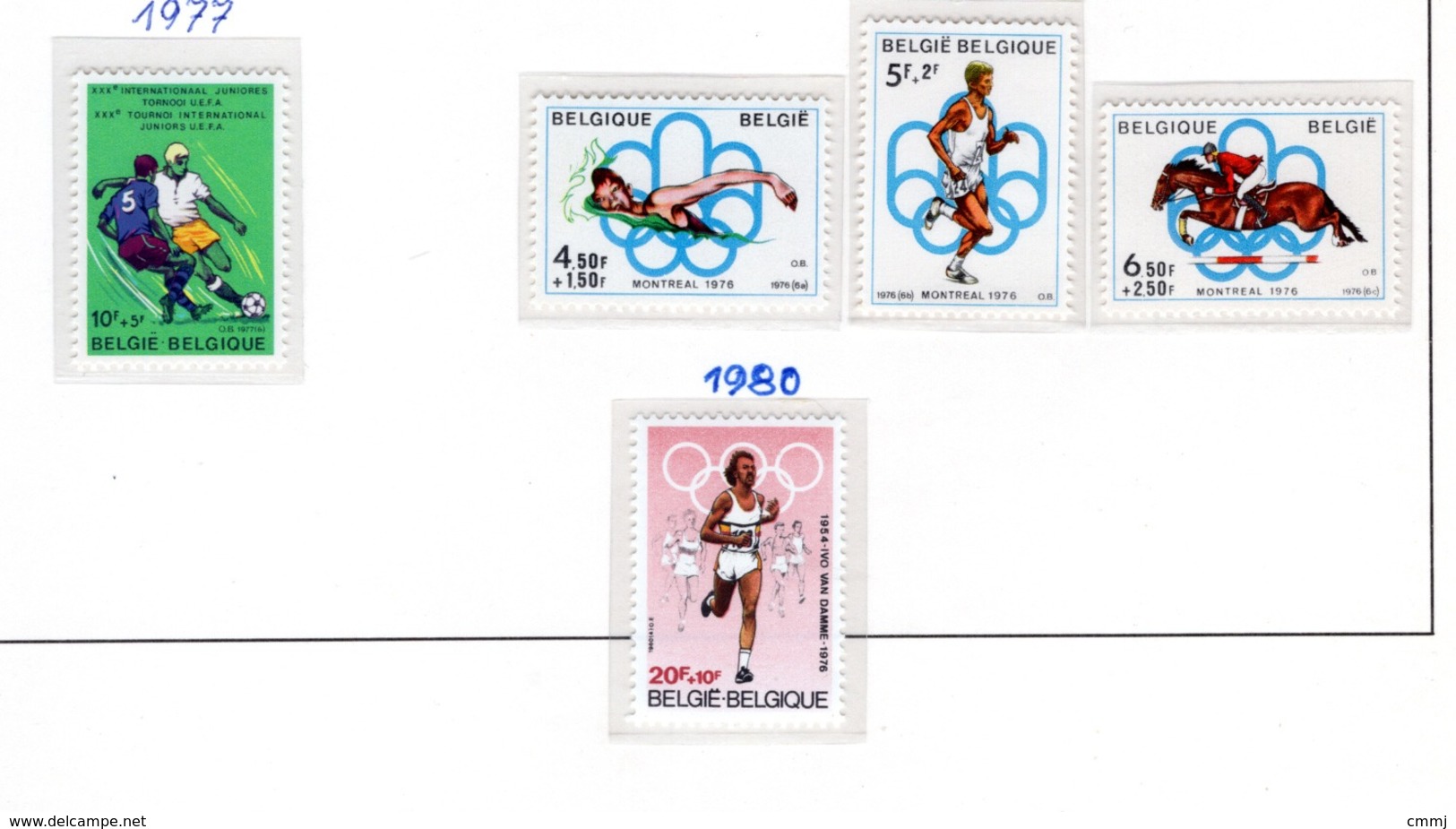 SPORT - OLYMPIC GAMES - 1976/80 - BELGIO  -  Mi. Nr.  1903+1852/54+1825 - NH - (6532-51) - Nuovi