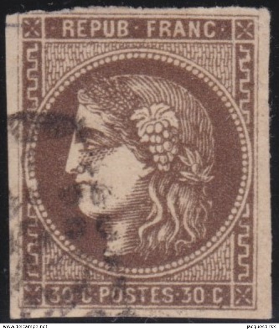 France  .   Yvert   .     47   (2 Scans)       .     O          .       Oblitéré - 1870 Emisión De Bordeaux