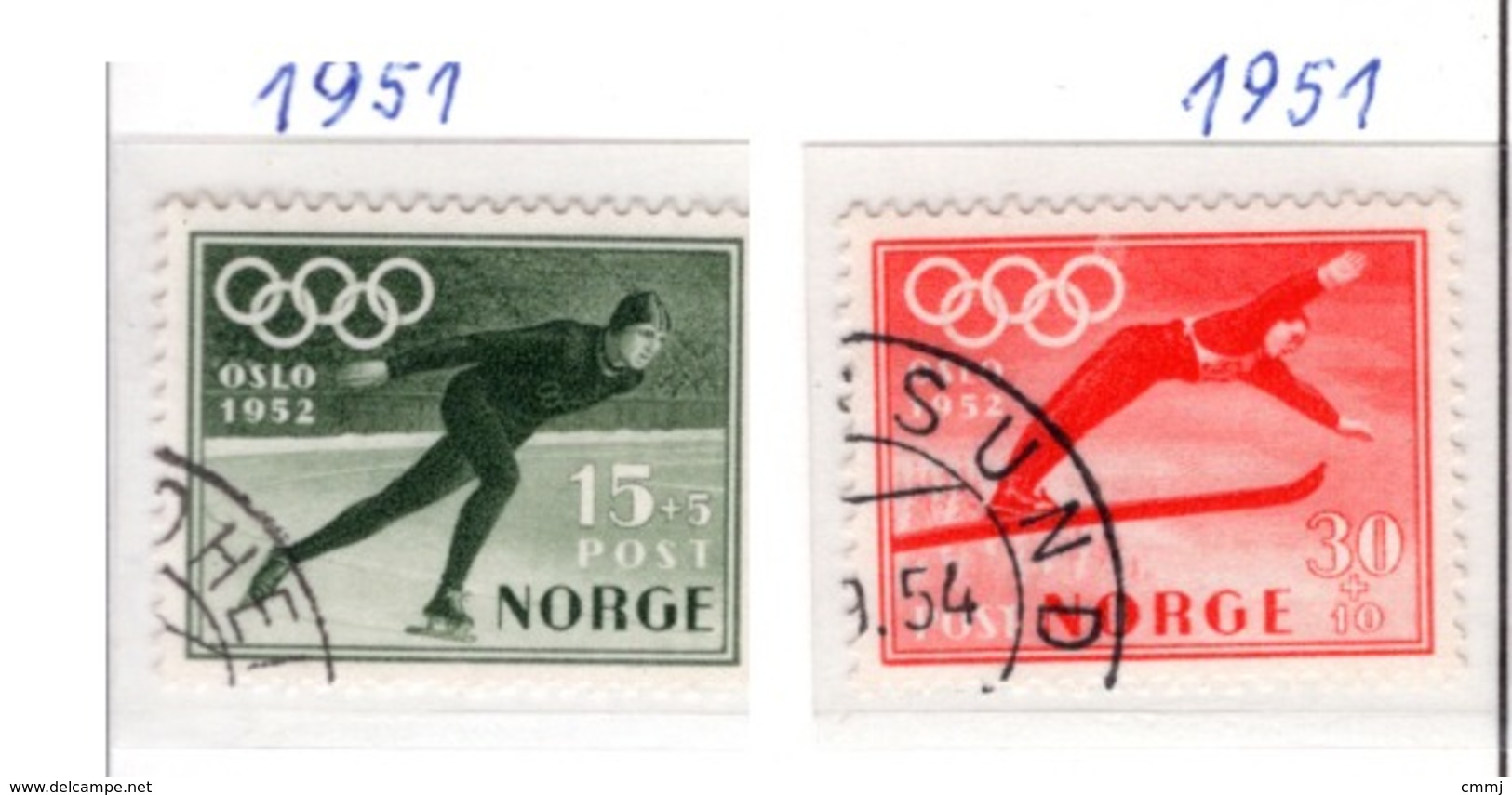 SPORT - OLYMPIC GAMES - 1951 - NORVEGIA  -  Mi. Nr.  372/373 - USED - (6532-51) - Usati