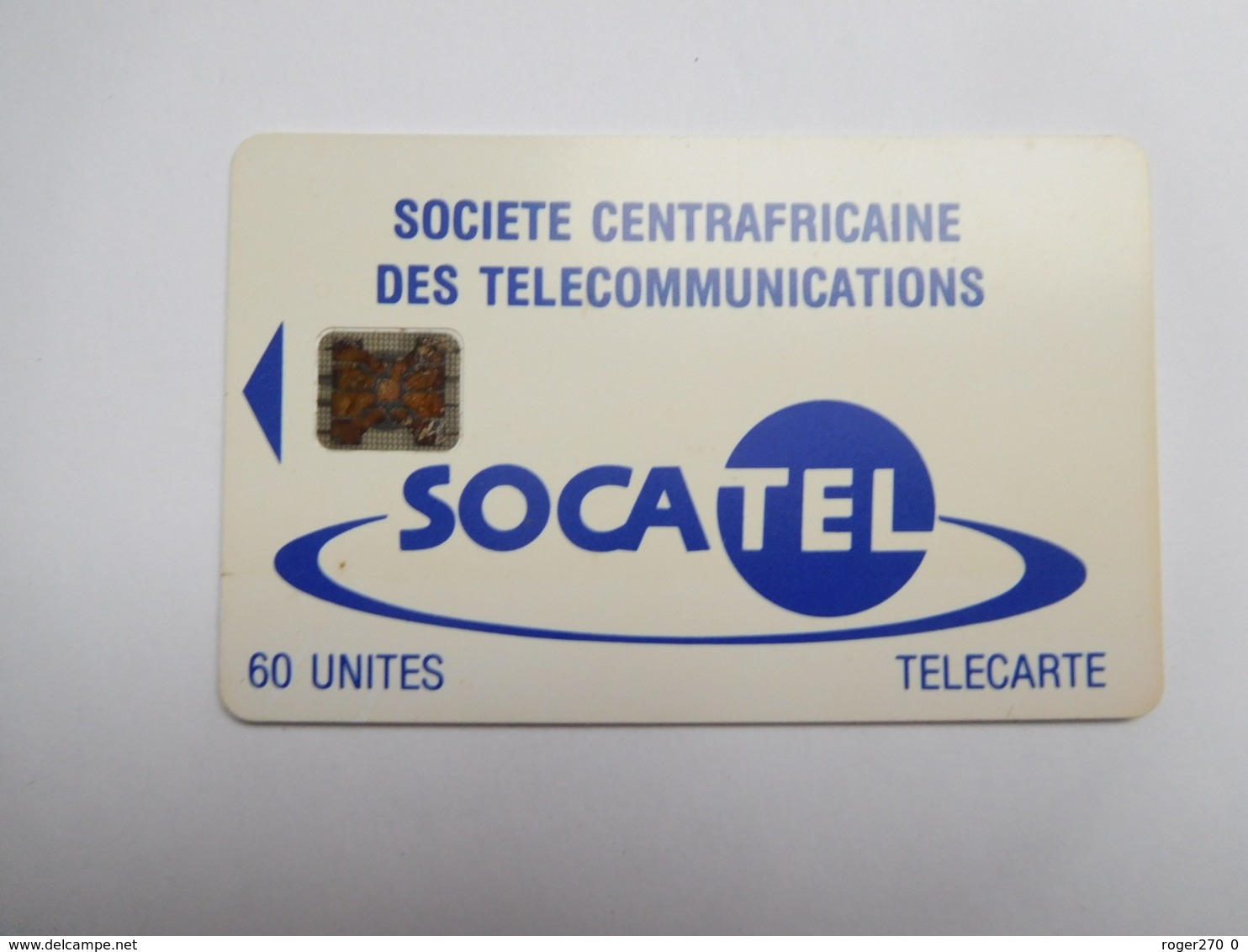 Télécarte République Centrafricaine , Socatel , 60 Unités - Central African Republic