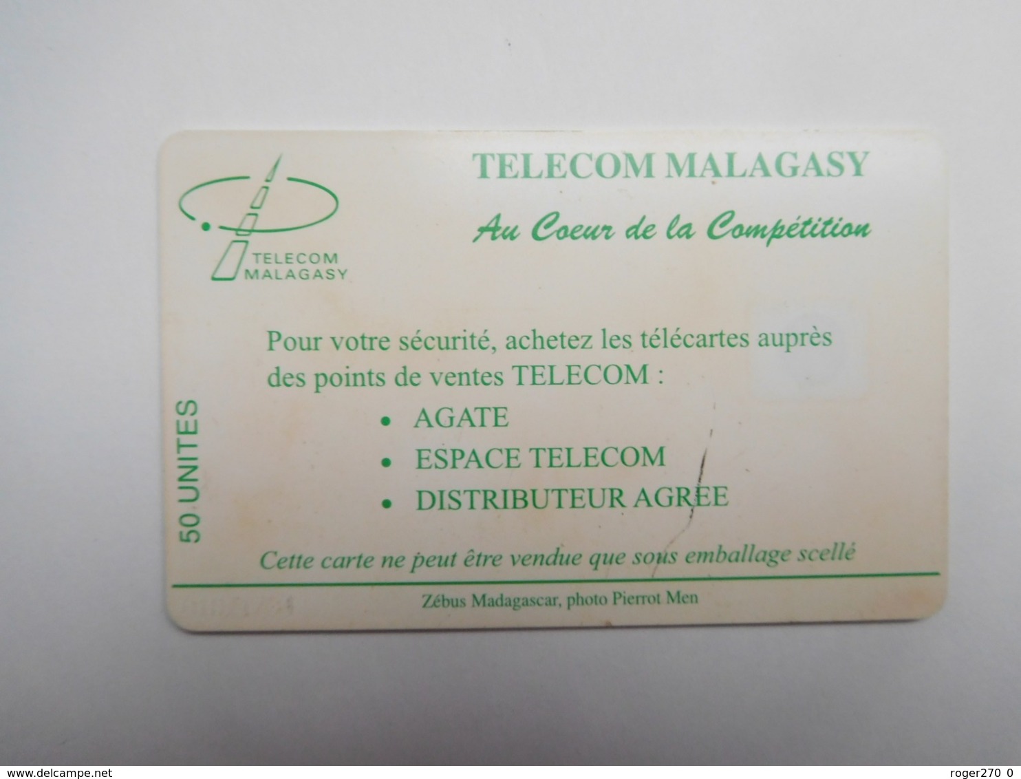 Télécarte Magagascar , Malagasy , Zébu , Bœuf - Madagaskar