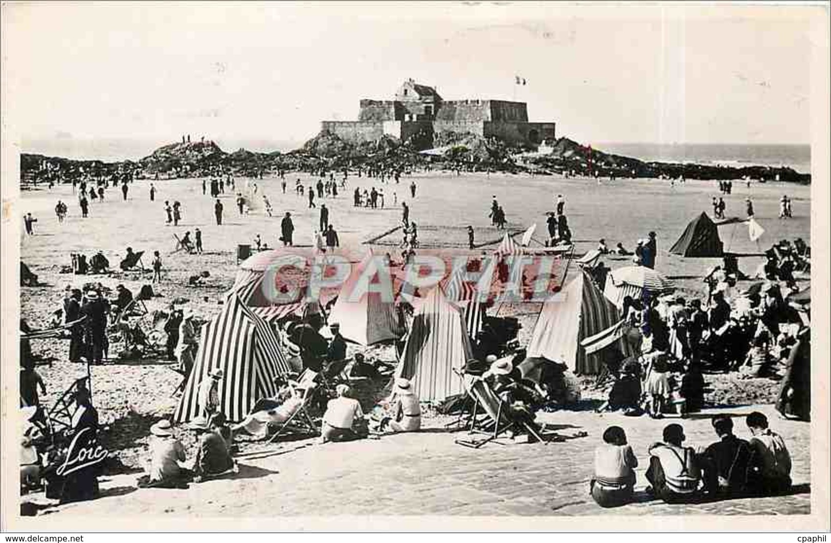 CPM Saint Malo Plage De L'Eventail Et Fort National - Saint Malo