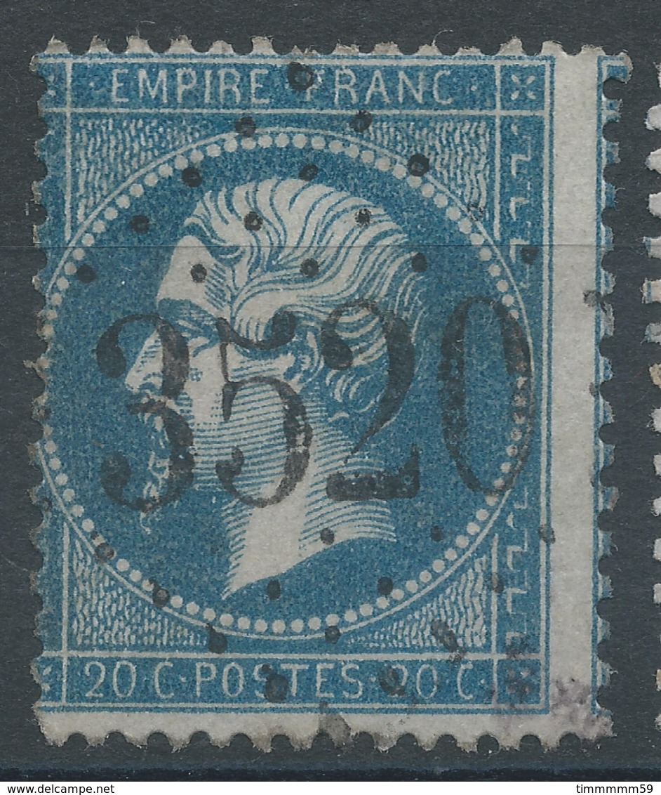 Lot N°51039  Variété/n°22, Oblit GC 3520 Ste-Bazeille, Lot-et-Garonne (45), Ind 6, Fond Ligné Verticalement - 1862 Napoleon III