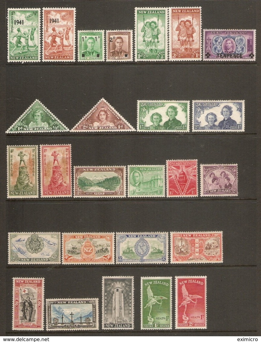 NEW ZEALAND 1941 - 1953 MOUNTED MINT COLLECTION ON 2 SCANS - Lots & Serien