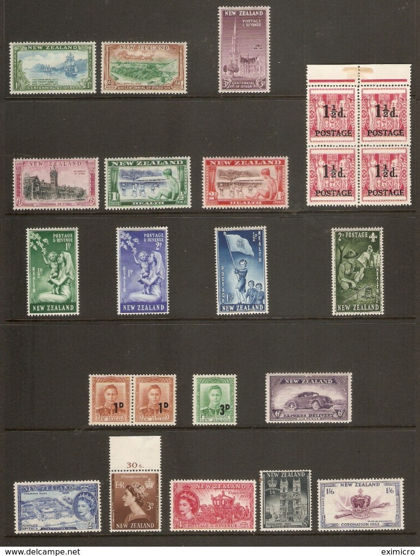 NEW ZEALAND 1941 - 1953 MOUNTED MINT COLLECTION ON 2 SCANS - Colecciones & Series