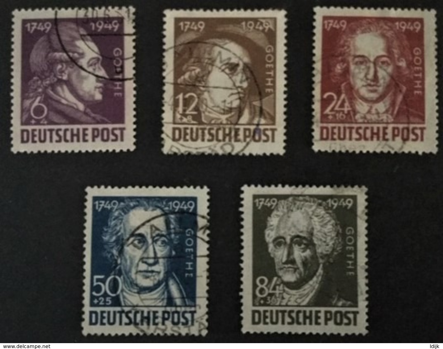 1949 200.Geburtstag Von Johann Wolfgang Von Goethe Mi.234-238 - Other & Unclassified