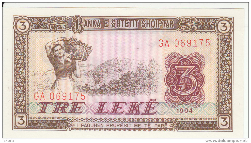 Albania 3 Lek 1964 Pick 34 UNC - Albania